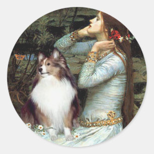 Adesivo Shetland Sheepdog 18 - Seated Ophelia