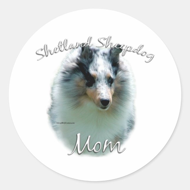 Adesivo Shetland Sheepdog (Merle) Mãe 2 (Frente)