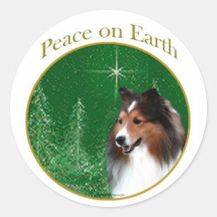 Adesivo Shetland Sheepdog (sable) Paz