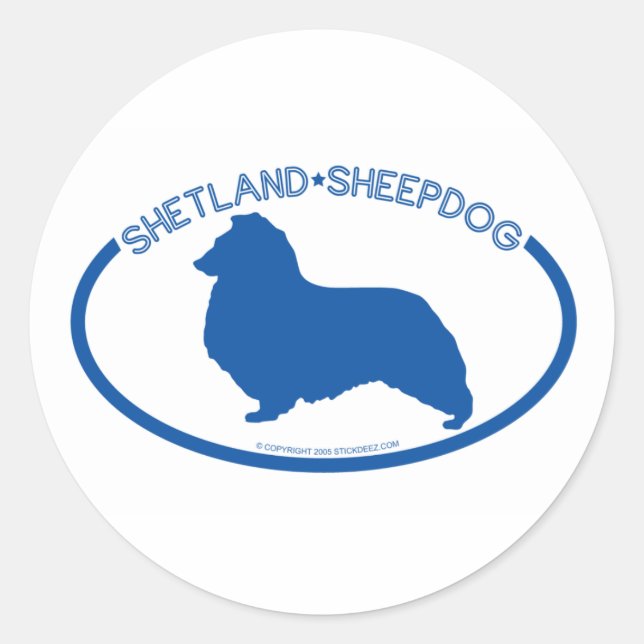Adesivo Shetland Sheepdog Silhouker (Frente)
