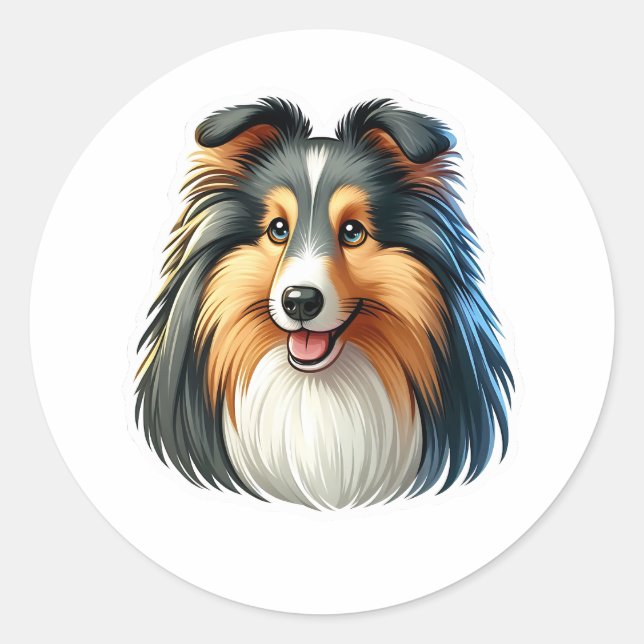 Adesivo Shetland Sheepdog Sticker (Frente)