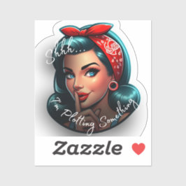 Adesivo Shhh... Estou a planejar uma coisa Sticker