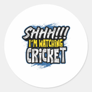 Adesivo Shhhh Estou Assistindo Críquete Fã de Esportes Obs
