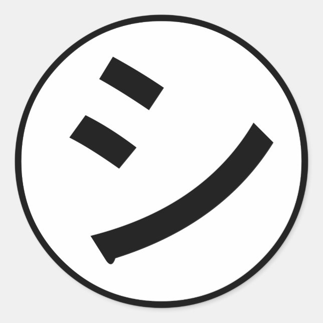 Adesivo ㋛ Shi Kana Katakana sorrindo Emoji / Emoticon (Frente)