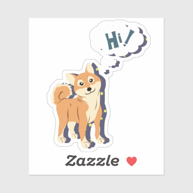 Adesivo Shiba Inu (Folha)