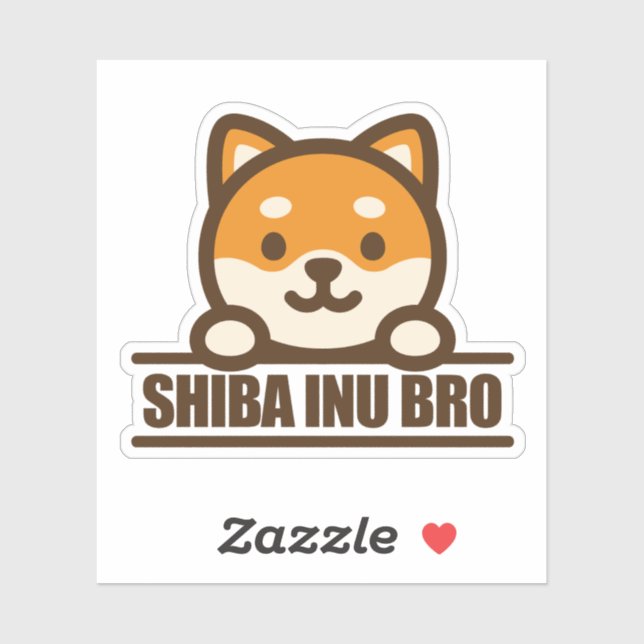 Adesivo SHIBA INU BRO  - Cool Shiba Inu Brother Design (Folha)