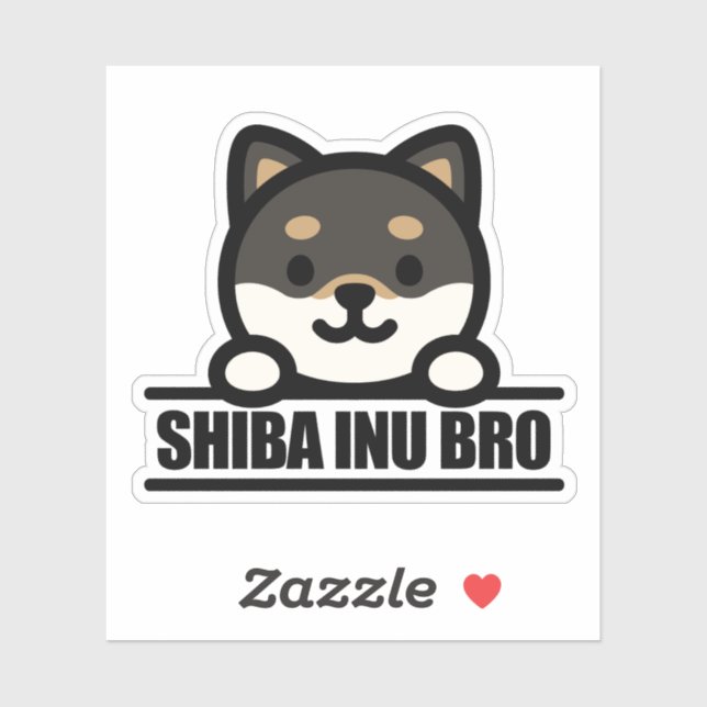 Adesivo SHIBA INU BRO  - Cool Shiba Inu Brother Design (Folha)