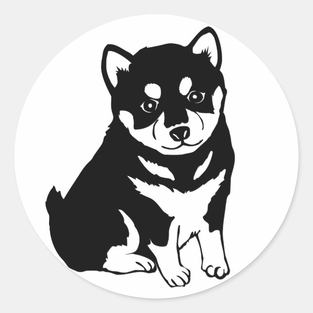 Adesivo Shiba Inu Cuppy Art (Frente)