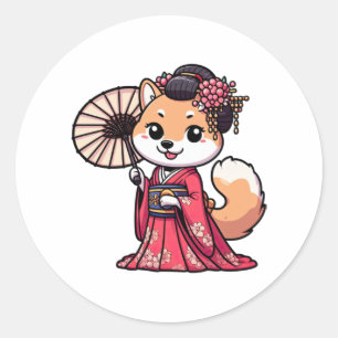 Adesivo Shiba Inu Dog Kimono