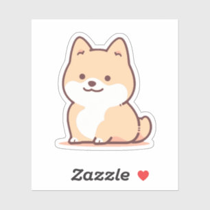 Adesivo Shiba Inu Dog Sticker Kawaii