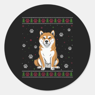 Adesivo Shiba Inu Natal Sweet Xmas Pet Animal Dog Lo