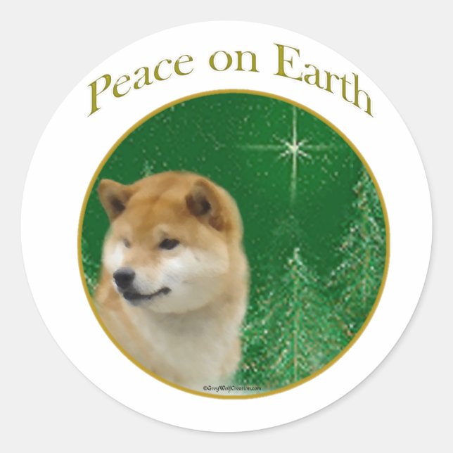 Adesivo Shiba Inu Peace (Frente)