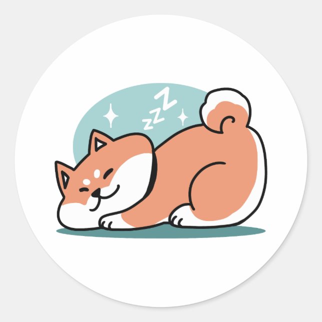 Adesivo Shiba Inu Relaxa Arte: Apenas uma Shiba Mentira Ba (Frente)