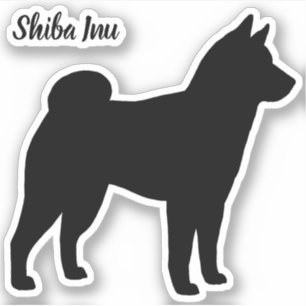 Adesivo Shiba Inu Silhouette Dog Breyl Sticker