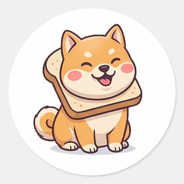 Adesivo Shiba Pão (Frente)