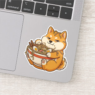 Adesivo Shiba Viciado em Ramen