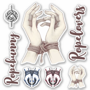 Adesivo Shibari Sticker Set: Personalize sua paixão