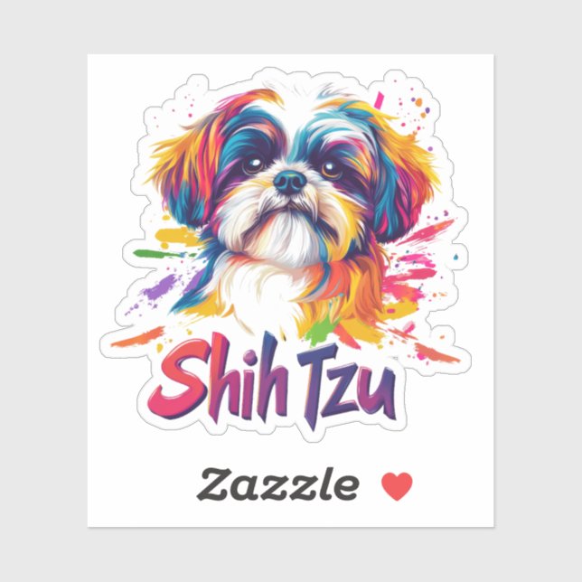 Adesivo Shih Tzu (Folha)