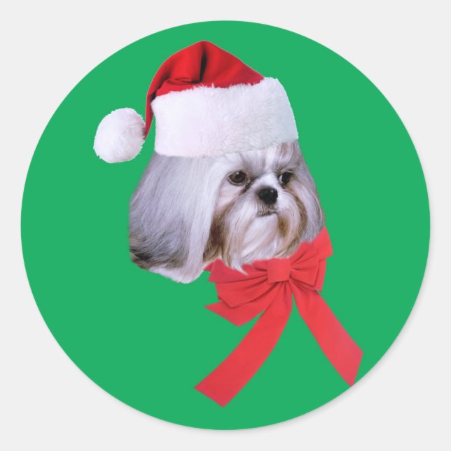Adesivo Shih Tzu Christmas Sticker (Frente)