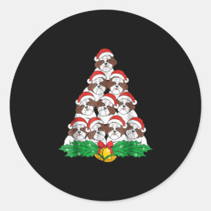 Adesivo Shih Tzu Christmas Tree Dog Xmas Lover