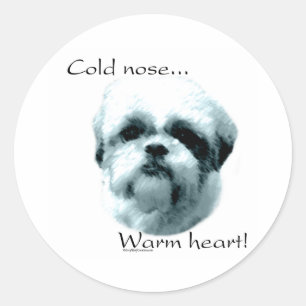 Adesivo Shih Tzu Cold Nose Coração Quente - Sticker