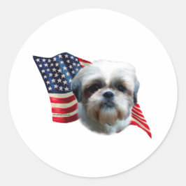 Adesivo Shih Tzu Flag