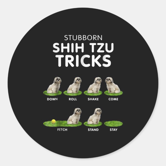 Adesivo Shih Tzu Lover | Engraçado Shih Tzu Trick Amor (Frente)