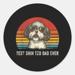 Adesivo Shih Tzu Lovers Melhor Pai Shih Tzu Engraçado