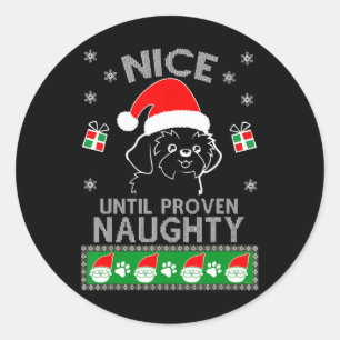 Adesivo Shih Tzu Nice até o Natal Indecente e Feliz