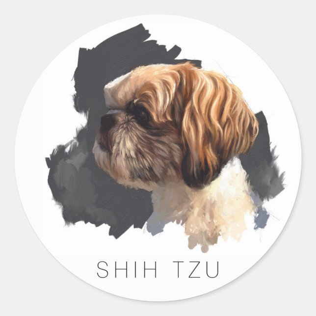 Adesivo Shih Tzu Original Belas Artes (Frente)