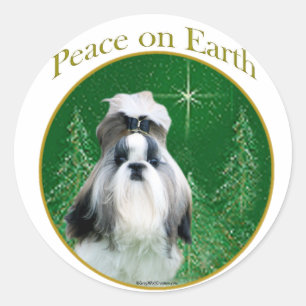 Adesivo Shih Tzu Peace na Terra