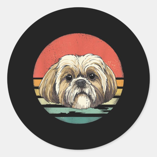 Adesivo Shih Tzu | Presente De Sobrevivência Do Cão Shih T (Frente)