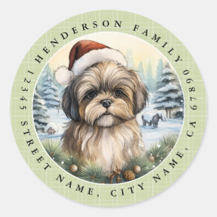 Adesivo Shih Tzu Round Stickers