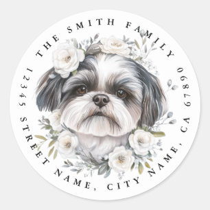 Adesivo Shih Tzu Round Stickers