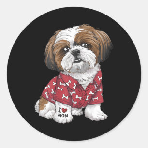 Adesivo Shih Tzu Shih Tzu Mãe Eu Amo Mãe Tatto