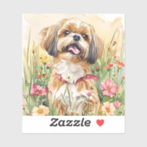 Shih Tzu Sticker- Bonito Vinheta Cachorro