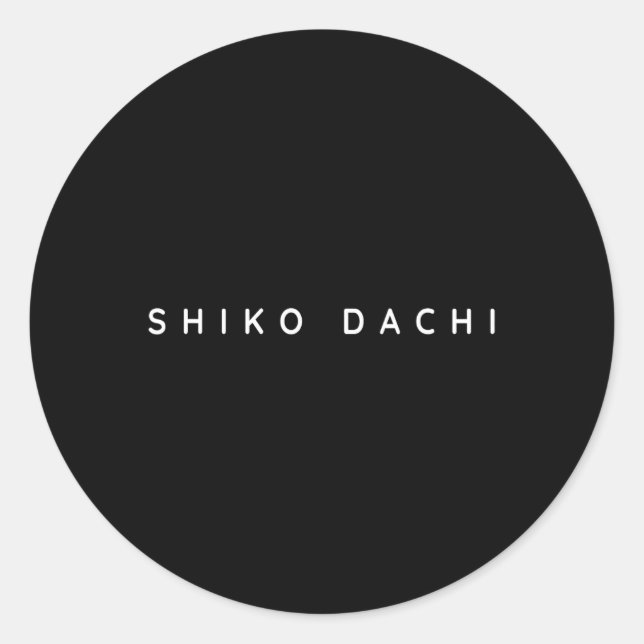 Adesivo Shiko Dachi Karate Beginner Modern (Frente)