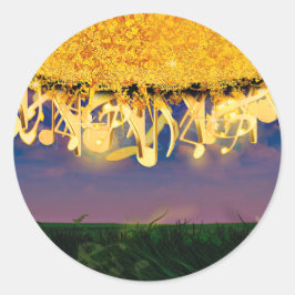 Adesivo Shimmering Notes of Dourado