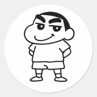 Adesivo Shinchan Black and white Line art
