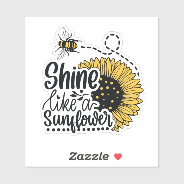 Adesivo Shine like a sunflower (Folha)