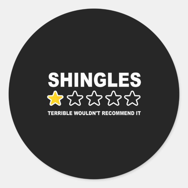 Adesivo Shingles Terrible Wouldn't Recommend It Funny Quot (Frente)