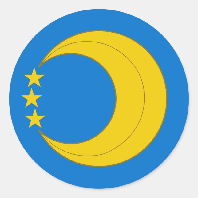 Adesivo Shire do Crachá da População da Lua Crescente (Frente)