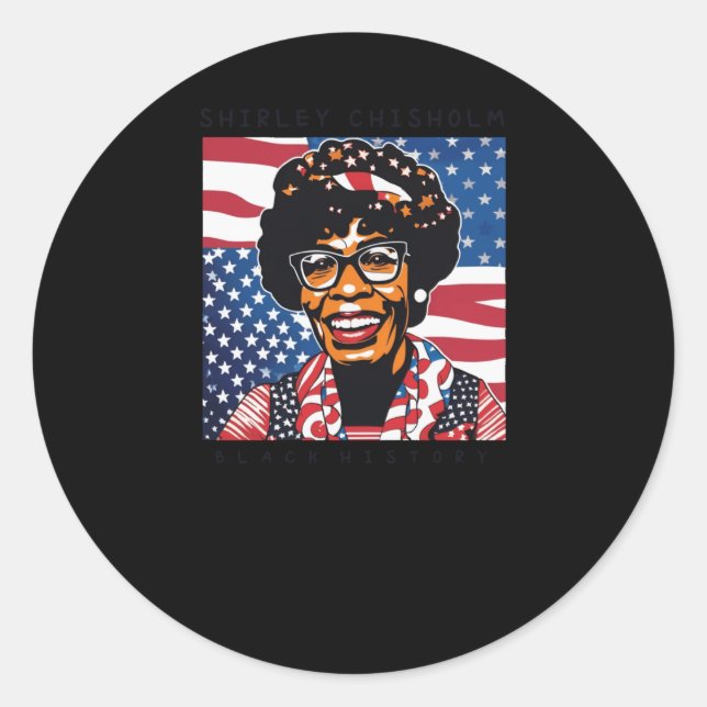 Adesivo Shirley Chisholm Black History Sticker (Frente)