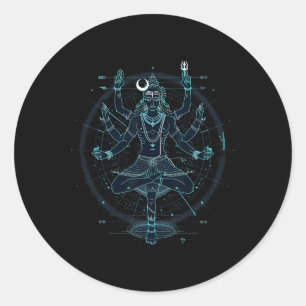Adesivo Shiva Deus Hindu Espiritual Dança Tandava Yoga Med