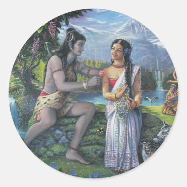 Adesivo Shiva e Parvati - O Casal All-Auspicous (Frente)