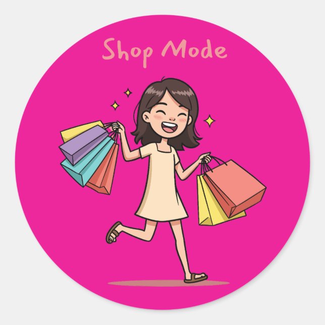 Adesivo Shop Mode shopping lover (Frente)