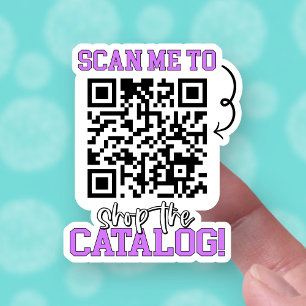 Adesivo Shop The Catalog Purple QR Code Small Business