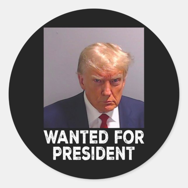 Adesivo Shot Trump Queria O Presidente 2024 (Frente)