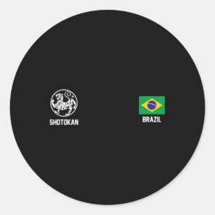 Adesivo Shotokan Brasil Karate Bandeira Dojo Tiger