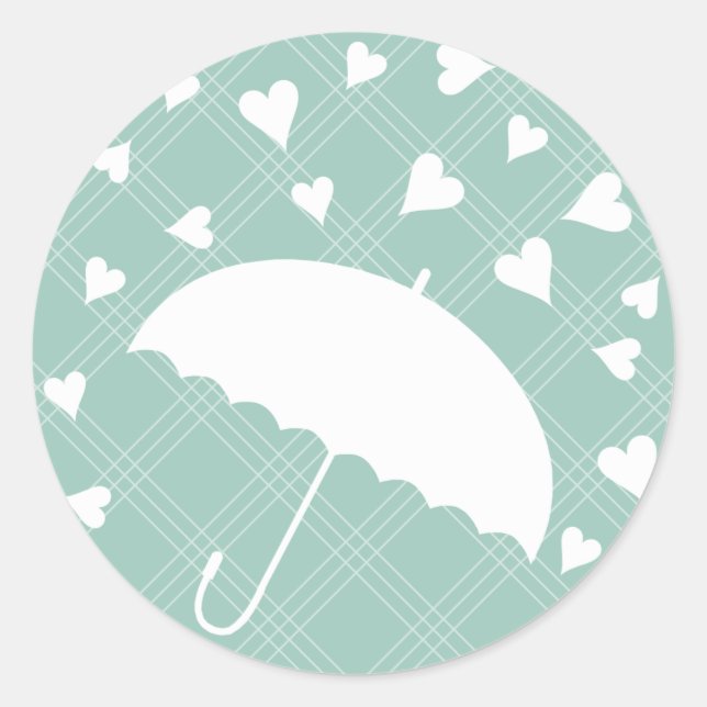 Adesivo Showered with Love- Bridal Shower Sticker (Frente)